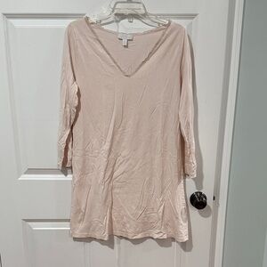 The White Company Pink Long-Sleeve Nightgown